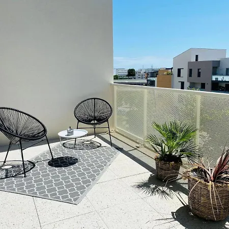 Daire 360 Skyview - Rooftop - Parking - Lumineux - Wifi Saint-Jean-de-Védas