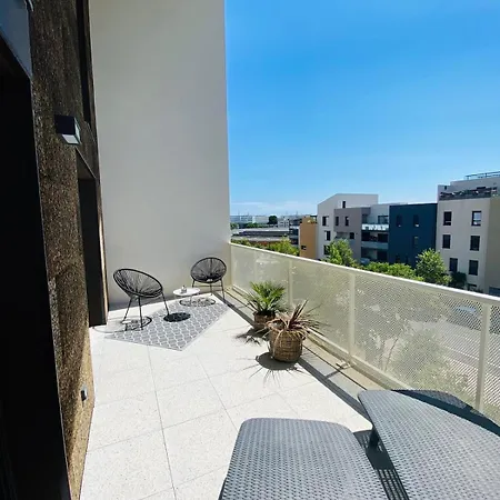 360 Skyview - Rooftop - Parking - Lumineux - Wifi Saint-Jean-de-Vedas